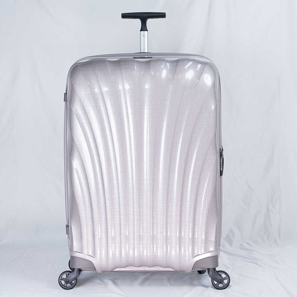 租喼 租行李箱 新秀麗Samsonite Cosmolite銀白色貝殼喼大型寄艙箱75cm/28吋